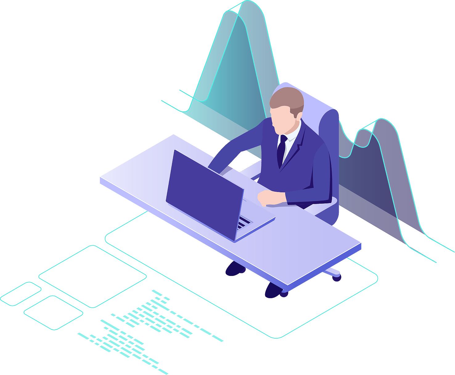Digital forensic analyst illustration