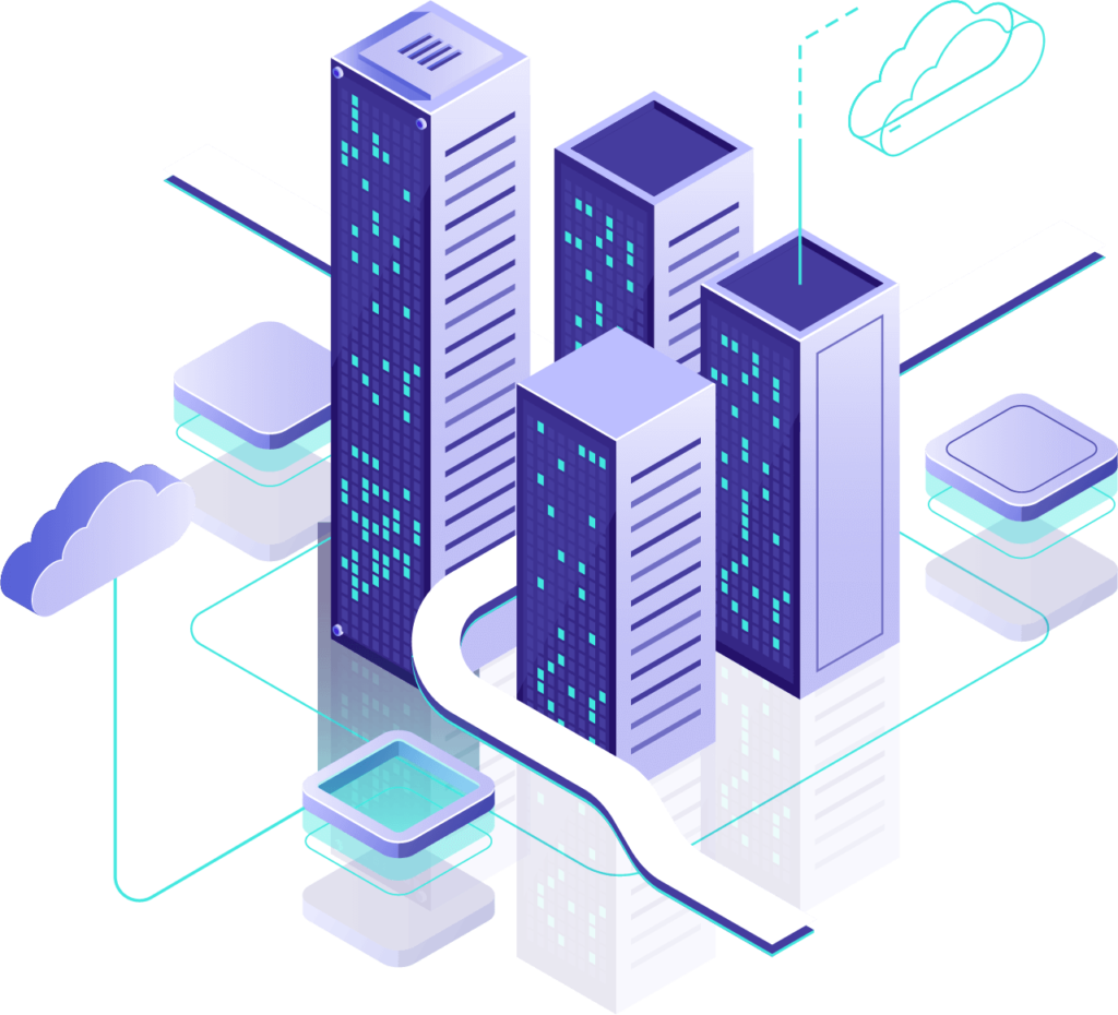 Server and data infrastructure illustration